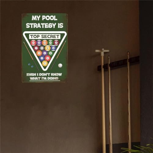DZQUY Billiard Room Decor Tin Sign 8x12 Inches