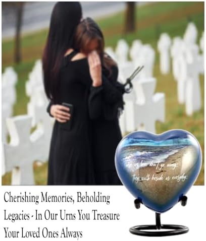 Heart-Shaped Footprints Urn for Ashes - Miniature Beach Keepsake