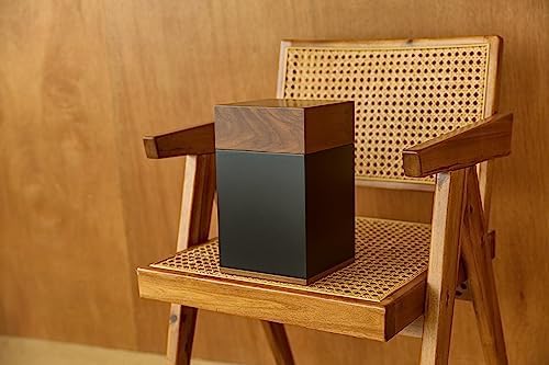 AspenStudio Black Walnut Cremation Urn Handcrafted TSA Approved Urn