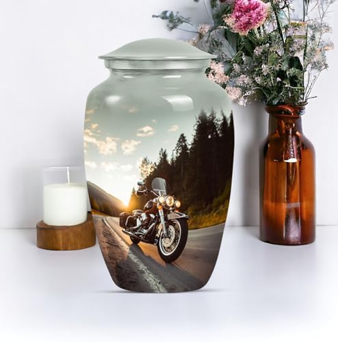 Elegant Riding in Sunlight Decorative Urn 10-Inch
