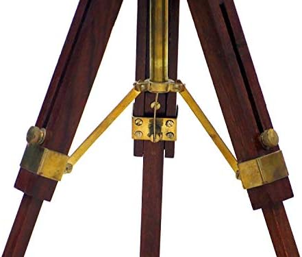 Nautical Brass Telescope with Tripod Stand Vintage Decor