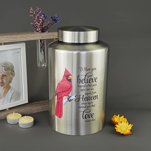 Sturdy 220 lbs Cremation Urn with Velvet Bag
