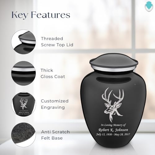 GetUrns Personalized Deer Cremation Urn For Human Ashes 200 Lbs