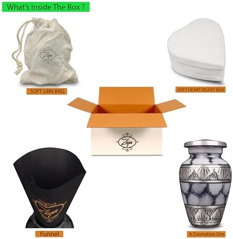 Small Cremation Urn with Velvet Case and Funnel - White Mini Keepsake for Family Pet or Loved Ones