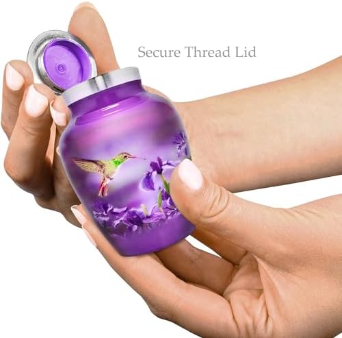 Trupoint Memorials Purple Hummingbird Small Urns Set of 4
