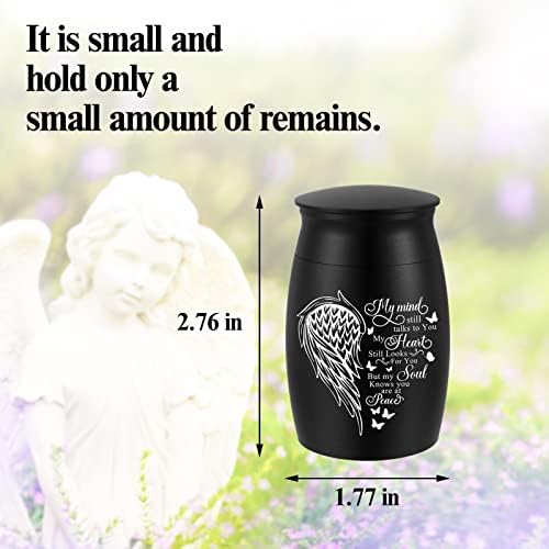 Small Urns for Human Ashes Aluminum Mini Urn for Ashes Wing Memorial Keepsake