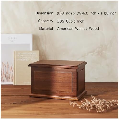 Aspen Studio Walnut Wooden Urn for Cremation Ashes