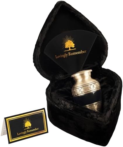 Mini Urns for Human Ashes Keepsake Gold Brass Heart Case