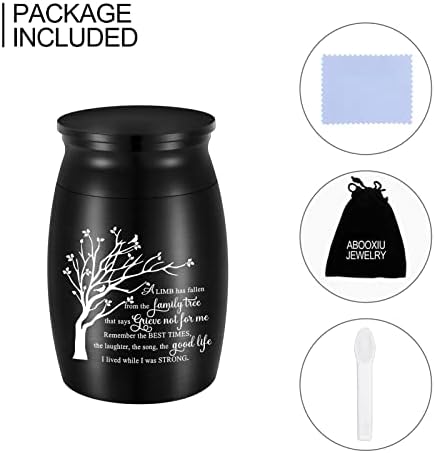3 Inch Aluminum Mini Urn for Ashes - Tree of Life Keepsake Holder