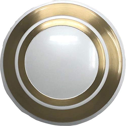 Modern Pearl White Cremation Urn with Bronze Accents