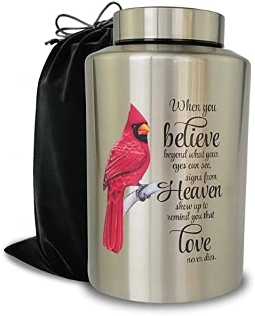 Sturdy 220 lbs Cremation Urn with Velvet Bag