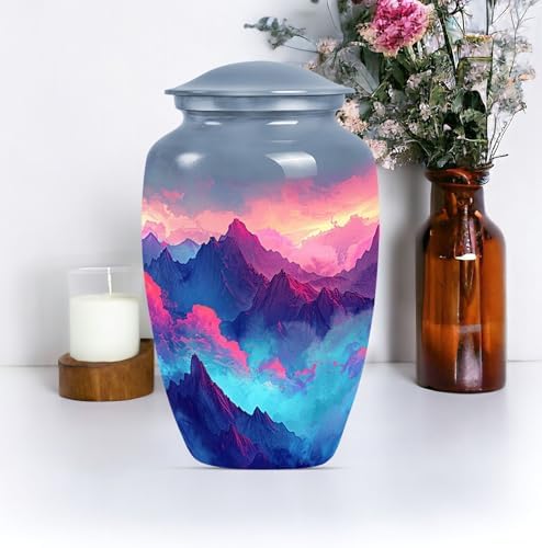 Gray Marble Cremation Urn for Human Ashes