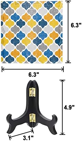 Vintage Moroccan Desk Decor with Wooden Stand