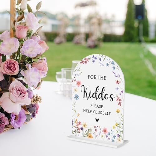 Wedding Sign for The Kiddos 5x7 Inch Acrylic Plaque