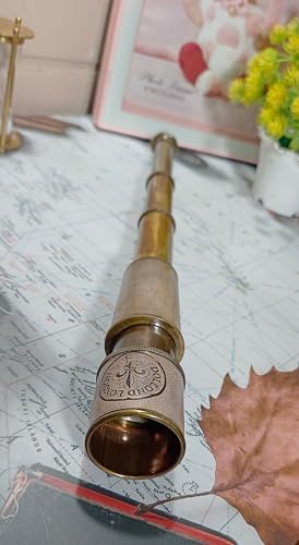 Antique Brass Pirate Spyglass Telescope 18 Functional