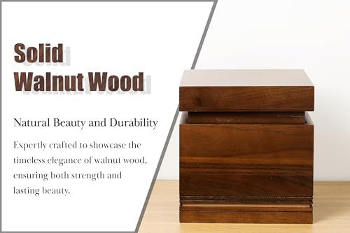 Evergreen Memorials Handcrafted Walnut Urn for Human Ashes