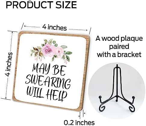 Braver Than You Think Wooden Sign with Stand