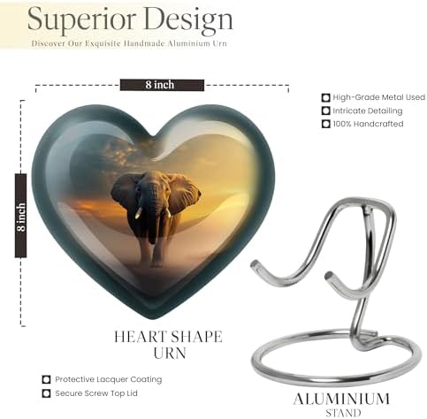 8-Inch Decorative Cremation Urn for Human Ashes