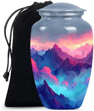 Gray Marble Cremation Urn for Human Ashes