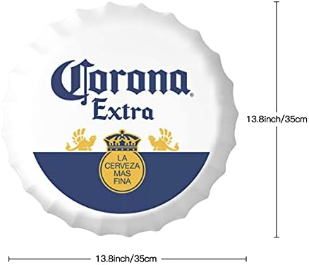 UZIOR Vintage Metal Bottle Cap Wall Art Sign 138 Inch Decorator