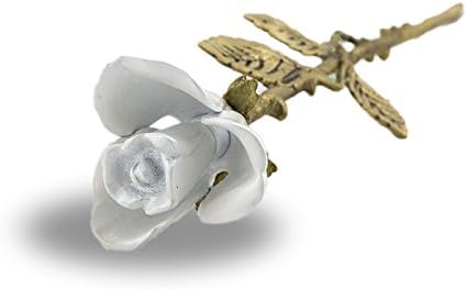 OneWorld Memorials White Rose Bronze Keepsake Urn - Extra Small 1 Cubic Inch Ashes Hold