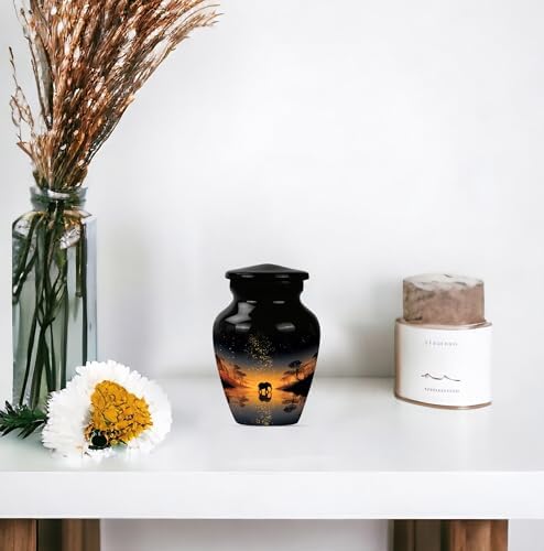 Mini Cremation Urns for Ashes Set of 2