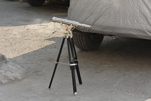 Brass Nickel Telescope 16 Inch with Adjustable Wooden Tripod
