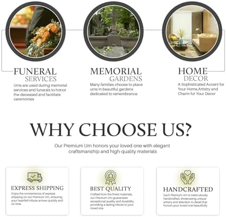 Blue Mountain Mini Urn for Cremation Ashes - 3 Inch Keepsake Urn for Adult Male