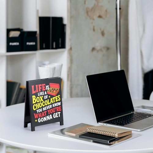 Life Is Like A Box Of Chocolates Motivational Desk Sign