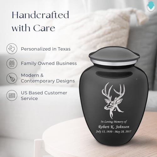GetUrns Personalized Deer Cremation Urn For Human Ashes 200 Lbs