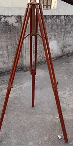 Nautical Telescope Brass Antique Finish Brown Leather Single Barrel Decorative