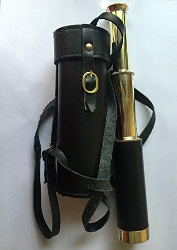 NauticalMart Decor Telescope 10 Inch with Leather Case