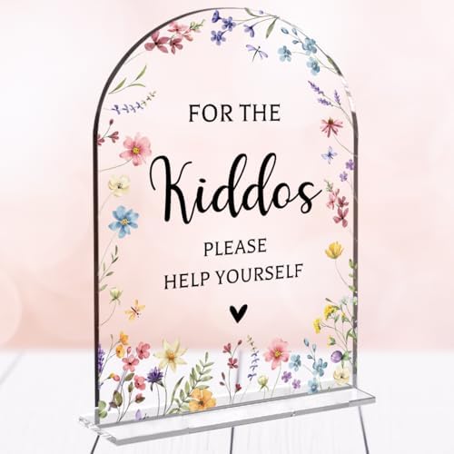 Kids Wedding Sign Acrylic Plaque 5x7 Inch Decorative Sign For Ceremony And Reception