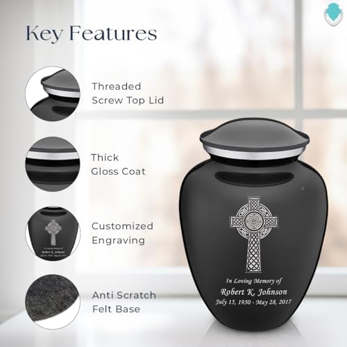 GetUrns Celtic Cross Cremation Urn for Human Ashes