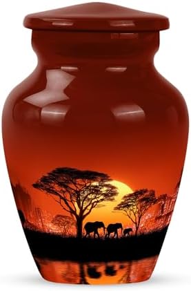 Atrikya Elephant Funeral Mini Memorial Urn for Ashes