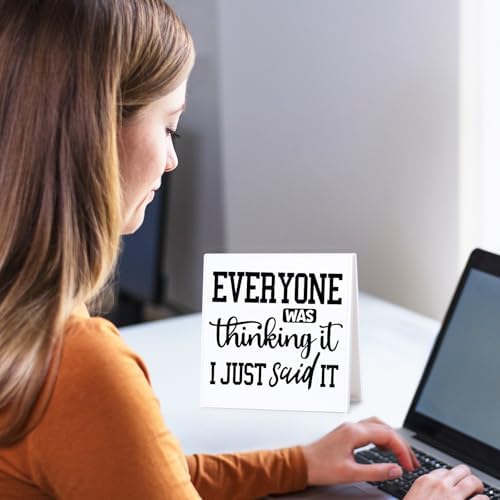 Funny Desk Sign with Sarcastic Quote for Office Humor