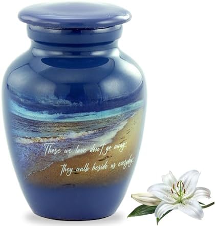 Footprints Keepsake Urn For Ashes - Miniature Handcrafted Urn With Premium Box And Velvet Bag