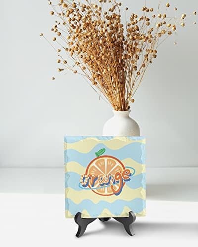 Wooden Stand Desk Plaque with Hand Painted Pattern