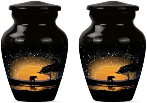 3 Inch Set of 2 Decorative Urns for Human Ashes