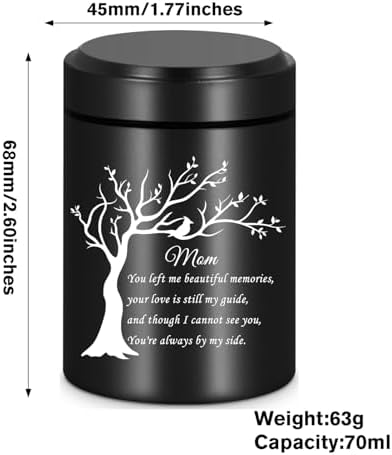 Mini Cremation Urn 275 Inch Aluminum Tree of Life Keepsake