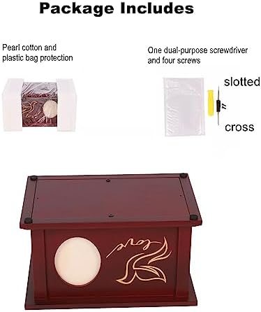 Wooden Urns for Human Ashes - Decorative Cremation Urn with Frame