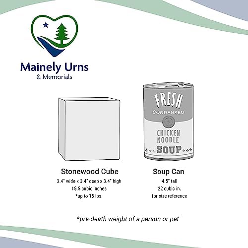 Stonewood Custom Photo Cremation Urn Cube for Infant Ashes - 15 Cubic Inch Capacity