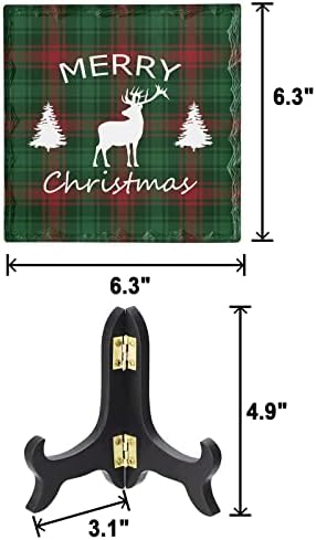 LEOSUCRE Christmas Desk Decor Plaque with Stand