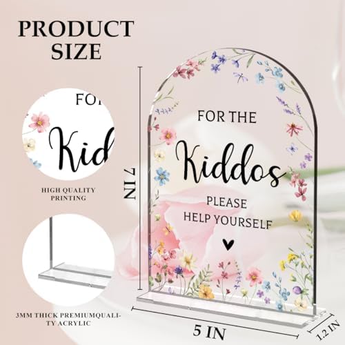 Kids Wedding Sign Acrylic Plaque 5x7 Inch Decorative Sign For Ceremony And Reception