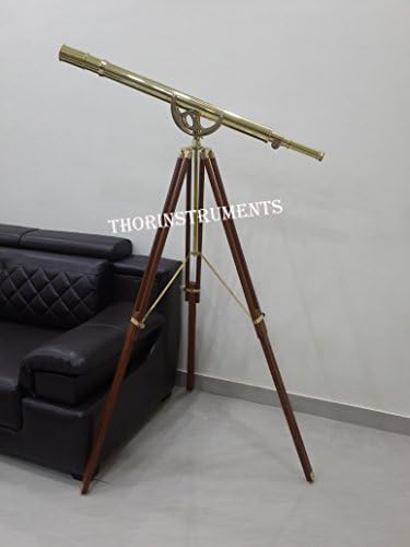 Thor Brass Harbormaster Nautical Telescope with Brown Tripod