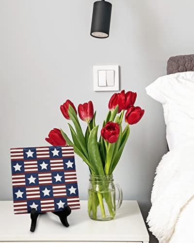 Independence Day Desk Decor with Wooden Stand 1