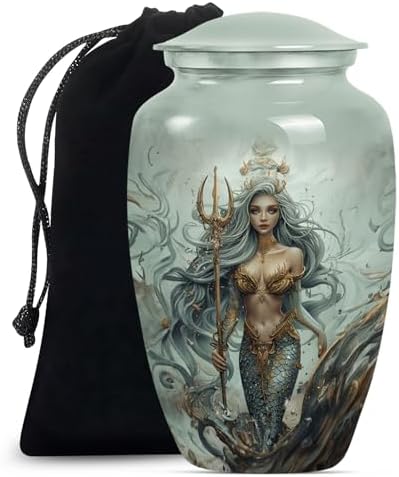 YATHABHISA Mermaid Palace 10 Inch Urn for Ashes