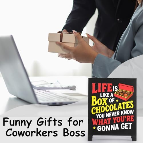 Life Is Like A Box Of Chocolates Motivational Desk Sign