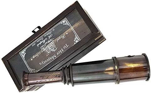 Handmade Royal Navy Spyglass 20x Magnification Telescope