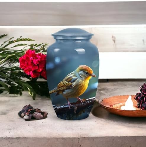 Elegant Sparrow Bird On Tree Decorative Urn Set